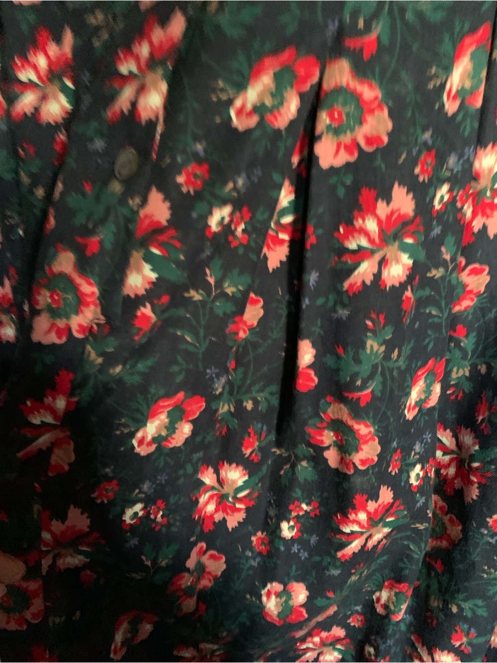 Vintage Laura Ashley Floral Navy Midi Dress with Contrast Collar 8 - Picture 8 of 12